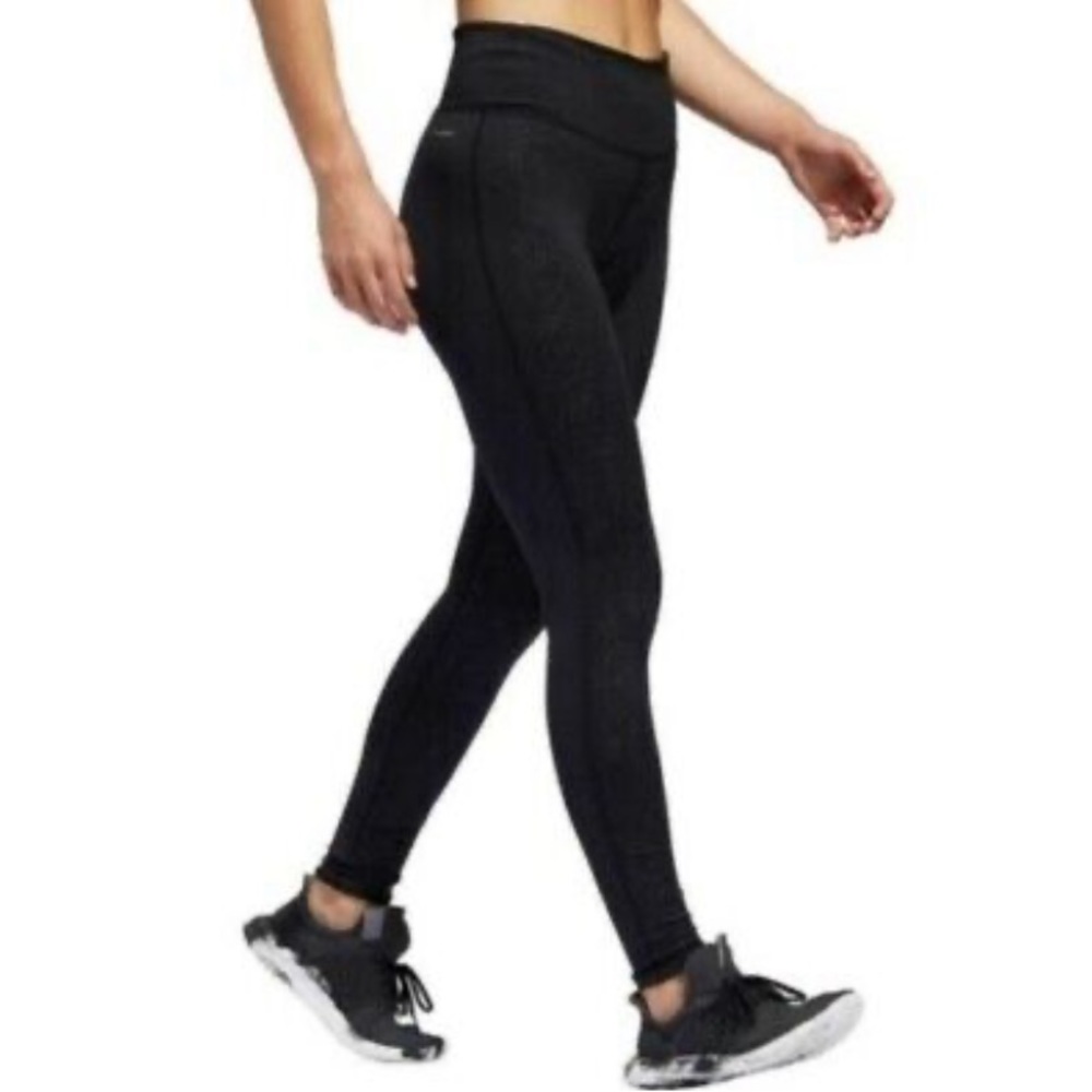 ADIDAS Climalite Floral Outline Black Leggings